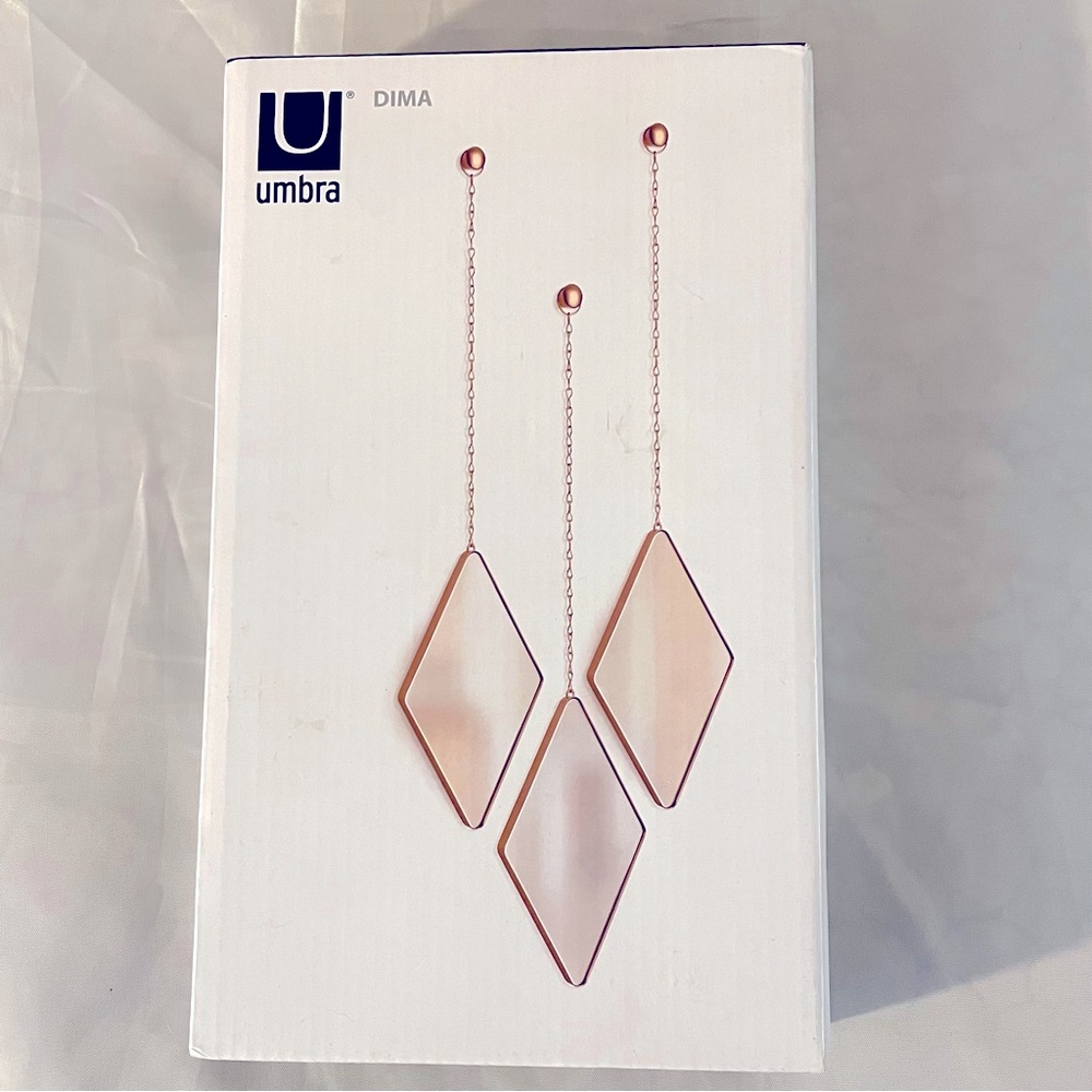 Umbra Dima Diamond Mirror, Set Of 3 (Copper)